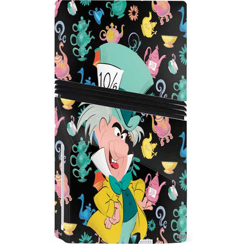 Disney Alice in Wonderland (animated) The Mad Hatter PS5 Pro Disk Console Skin