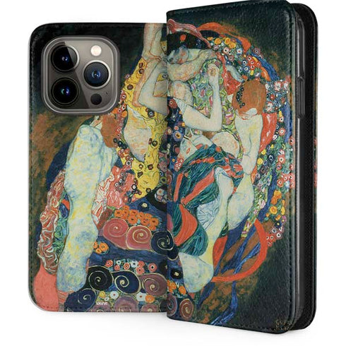 The Maiden by Klimt iPhone 14 Pro Folio Case