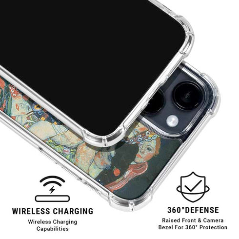 The Maiden by Klimt iPhone 15 Clear Case