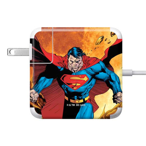 DC Comics Superman Action Pose Art By Jim Lee 85W Power Adapter (15 and 17 inch MacBook Pro Charger) Skin