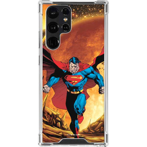 DC Comics Superman Action Pose Art By Jim Lee Galaxy S23 Ultra Clear Case