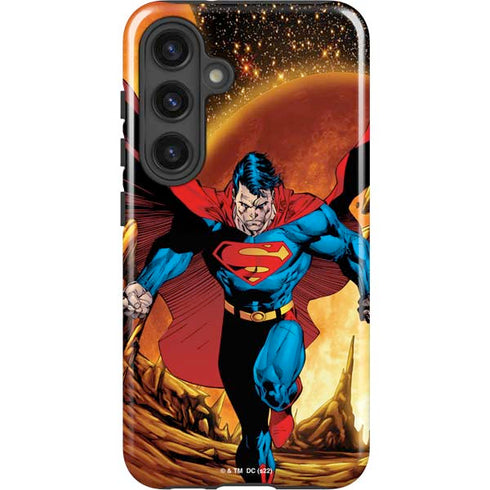 DC Comics Superman Action Pose Art By Jim Lee Galaxy S25 Impact Case