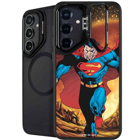 DC Comics Superman Action Pose Art By Jim Lee Galaxy S25 Kickstand Case