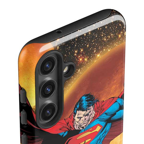 DC Comics Superman Action Pose Art By Jim Lee Galaxy S25 Plus Impact Case