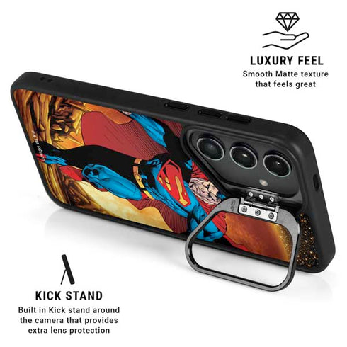 DC Comics Superman Action Pose Art By Jim Lee Galaxy S25 Plus Kickstand Case