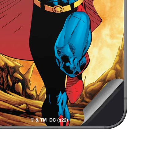 DC Comics Superman Action Pose Art By Jim Lee Galaxy S25 Plus Skin