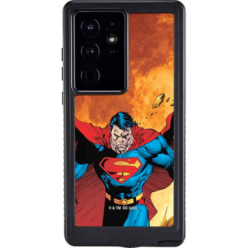 DC Comics Superman Action Pose Art By Jim Lee Galaxy S24 Ultra Waterproof Case
