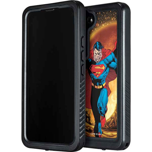 DC Comics Superman Action Pose Art By Jim Lee Galaxy S24 Waterproof Case