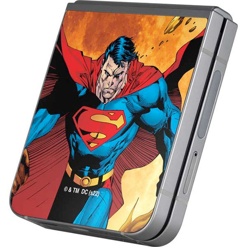 DC Comics Superman Action Pose Art By Jim Lee Galaxy Z Flip6 Skin
