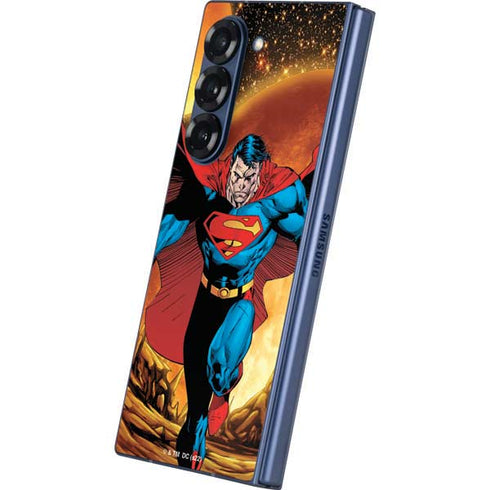 DC Comics Superman Action Pose Art By Jim Lee Galaxy Z Fold6 Skin