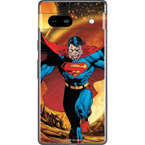DC Comics Superman Action Pose Art By Jim Lee Google Pixel 7a Skin