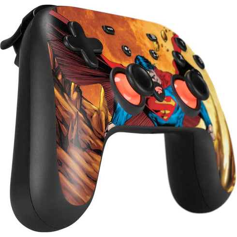 DC Comics Superman Action Pose Art By Jim Lee Google Stadia Controller Skin