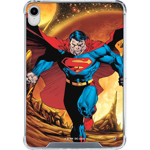 DC Comics Superman Action Pose Art By Jim Lee iPad 11th Gen (2025) Clear Case