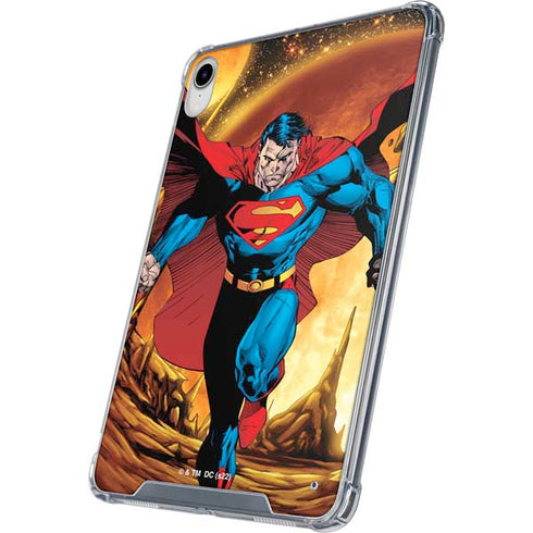 DC Comics Superman Action Pose Art By Jim Lee iPad 11th Gen (2025) Clear Case