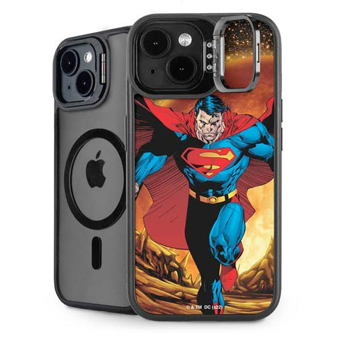 DC Comics Superman Action Pose Art By Jim Lee iPhone 13 Kickstand Case
