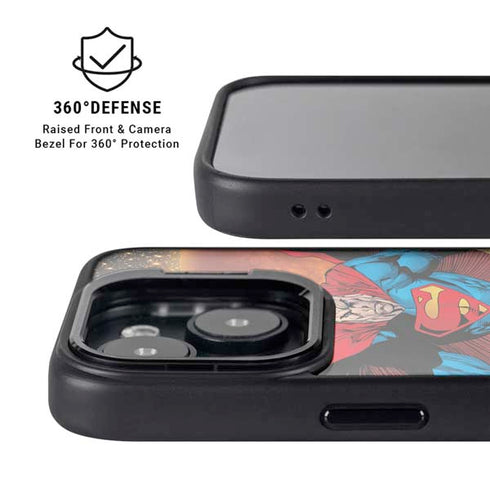 DC Comics Superman Action Pose Art By Jim Lee iPhone 13 Kickstand Case