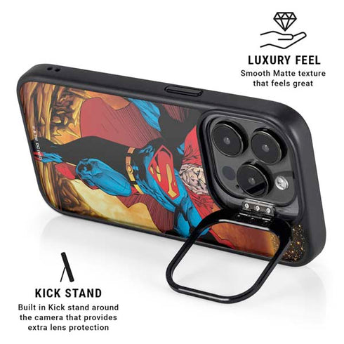 DC Comics Superman Action Pose Art By Jim Lee iPhone 13 Pro Max Kickstand Case