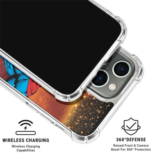 DC Comics Superman Action Pose Art By Jim Lee iPhone 16 Pro Clear Case