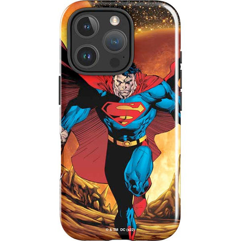 DC Comics Superman Action Pose Art By Jim Lee iPhone 16 Pro Max Impact Case