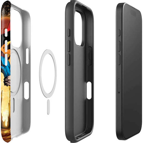 DC Comics Superman Action Pose Art By Jim Lee iPhone 16 Pro Max Magsafe Impact Case