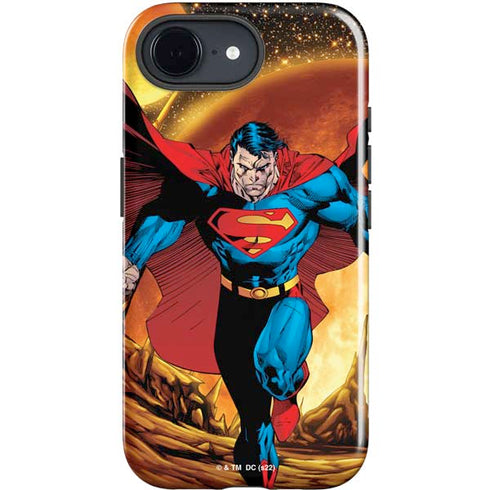 DC Comics Superman Action Pose Art By Jim Lee iPhone 16e Impact Case