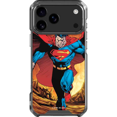DC Comics Superman Action Pose Art By Jim Lee iPhone 18 Pro Max Clear Case