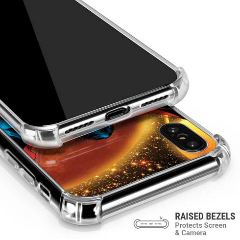 DC Comics Superman Action Pose Art By Jim Lee iPhone X/XS Clear Case