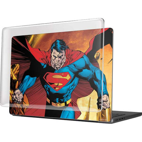 DC Comics Superman Action Pose Art By Jim Lee MacBook Pro 14in (2021-24) Case plus Skin