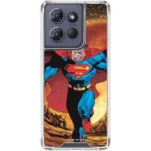 DC Comics Superman Action Pose Art By Jim Lee Moto G 5G (2025) Clear Case