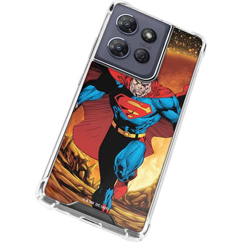 DC Comics Superman Action Pose Art By Jim Lee Moto G Play 5G (2025) Clear Case