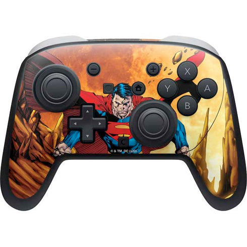 DC Comics Superman Action Pose Art By Jim Lee Nintendo Switch 2 (2025) Pro Controller Skin