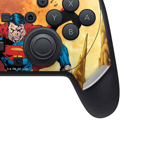 DC Comics Superman Action Pose Art By Jim Lee Nintendo Switch 2 (2025) Pro Controller Skin