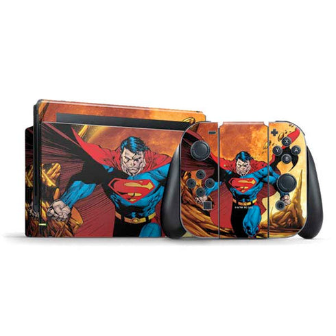 DC Comics Superman Action Pose Art By Jim Lee Nintendo Skins