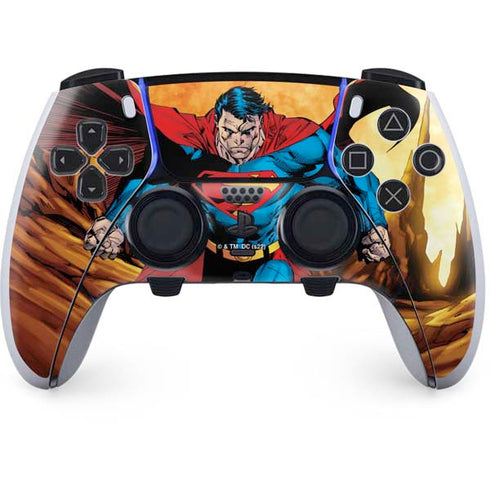 DC Comics Superman Action Pose Art By Jim Lee PS5 DualSense Edge Pro Controller Skin
