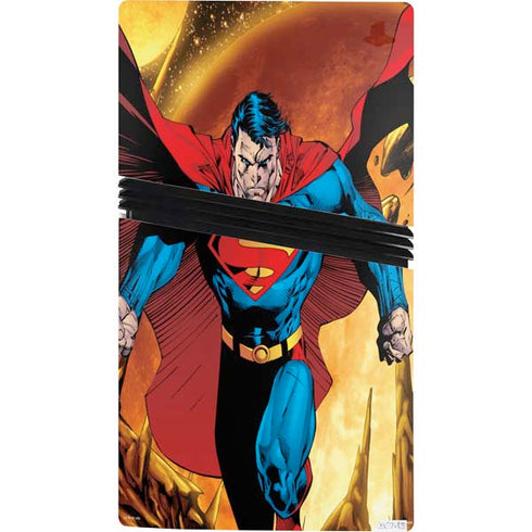 DC Comics Superman Action Pose Art By Jim Lee PS5 Pro Console Skin