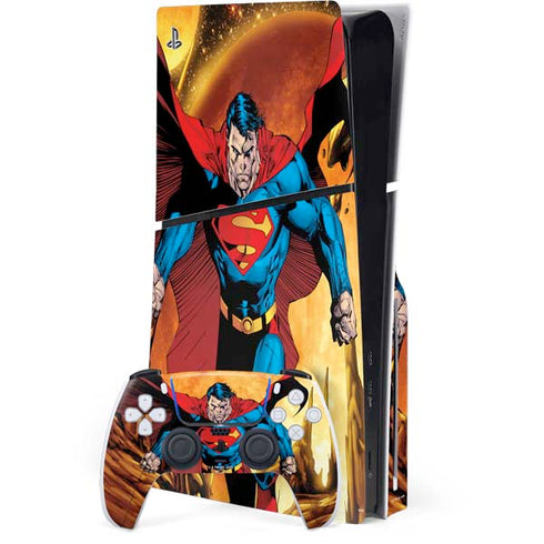DC Comics Superman Action Pose Art By Jim Lee PlayStation PS5 Skins