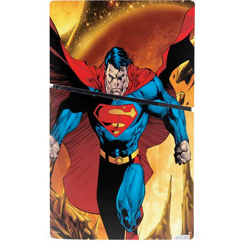 DC Comics Superman Action Pose Art By Jim Lee PS5 Slim Digital Edition Console Skin