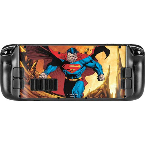 DC Comics Superman Action Pose Art By Jim Lee Steam Deck Handheld Gaming Computer Skin