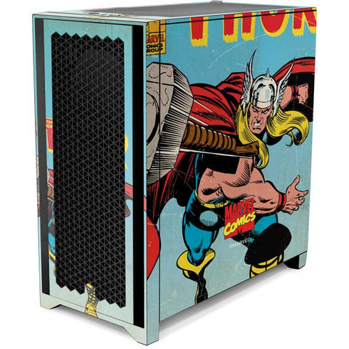 Marvel Classic Comics The Mighty Thor Corsair 4000D Tempered Glass Mid-Tower ATX Case Skin