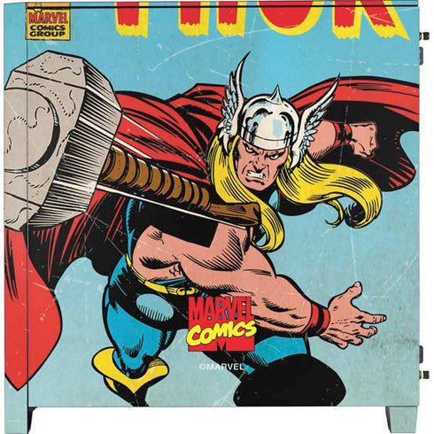 Marvel Classic Comics The Mighty Thor Corsair 4000D Tempered Glass Mid-Tower ATX Case Skin