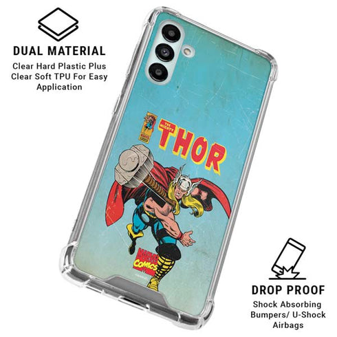 Marvel Classic Comics The Mighty Thor Galaxy A13 5G Clear Case