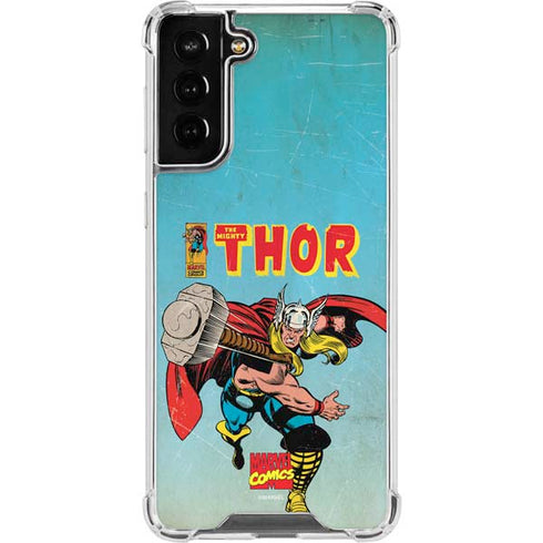 Marvel Classic Comics The Mighty Thor Galaxy S21 FE Clear Case