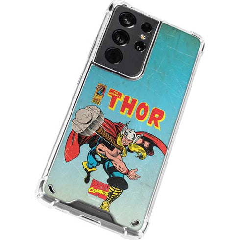 Marvel Classic Comics The Mighty Thor Galaxy S21 Ultra 5G Clear Case