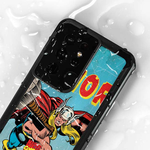 Marvel Classic Comics The Mighty Thor Galaxy S24 Ultra Waterproof Case