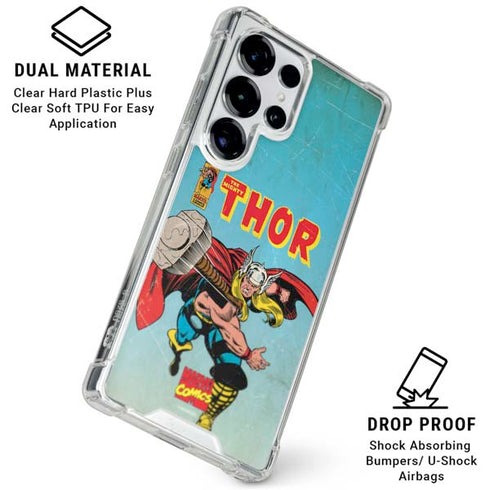 Marvel Classic Comics The Mighty Thor Galaxy S25 Ultra Clear Case