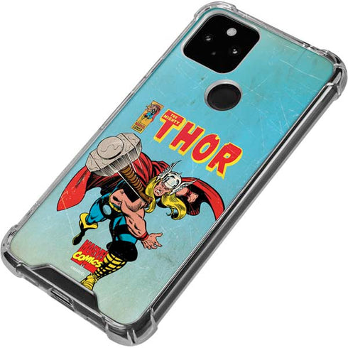 Marvel Classic Comics The Mighty Thor Google Pixel 5a 5G Clear Case