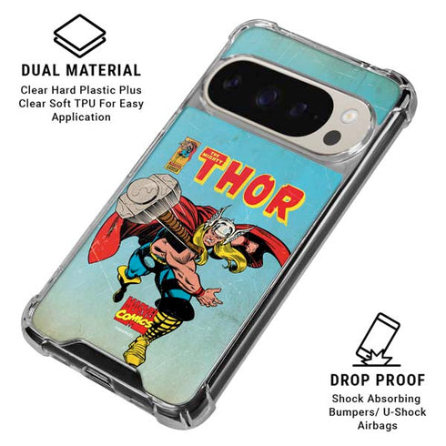 Marvel Classic Comics The Mighty Thor Google Pixel 9 Pro XL Clear Case