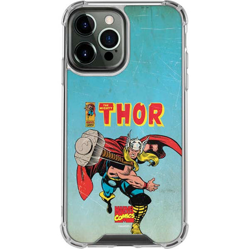 Marvel Classic Comics The Mighty Thor iPhone 14 Pro Max Clear Case