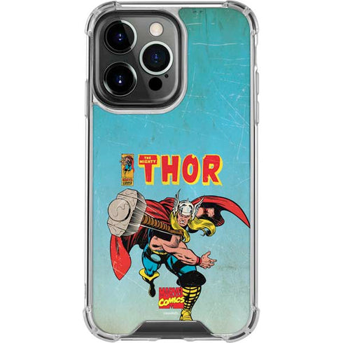 Marvel Classic Comics The Mighty Thor iPhone 15 Pro Clear Case