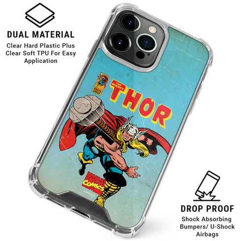 Marvel Classic Comics The Mighty Thor iPhone 15 Pro Clear Case